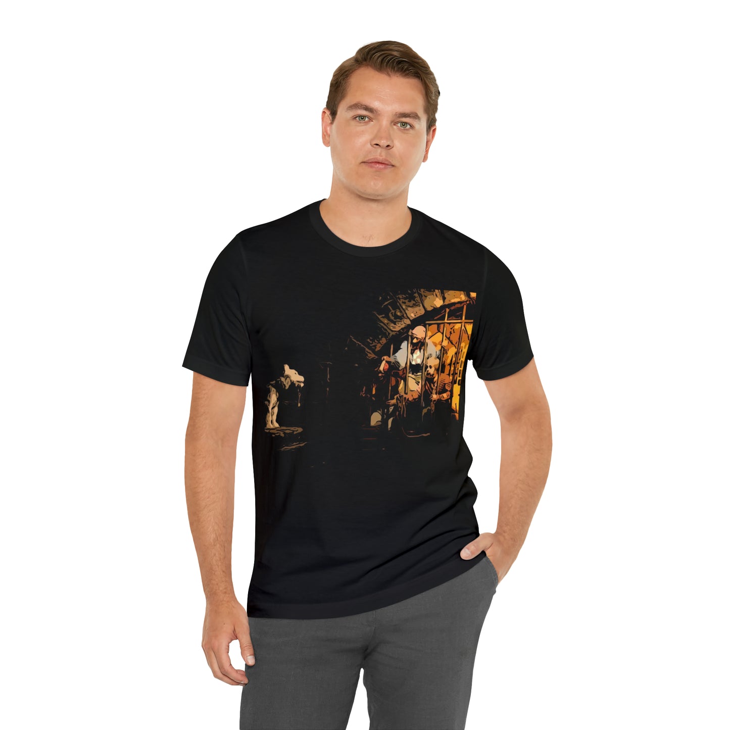 Unisex Jersey Short Sleeve Tee Painting of Disneyland PIRATES OF THE CARIBBEAN