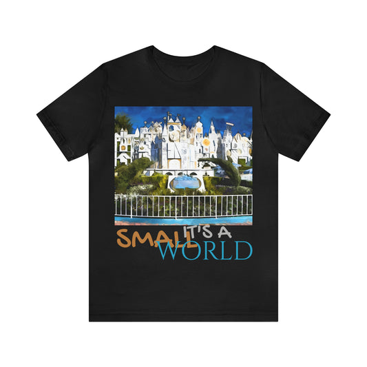 Unisex Jersey Short Sleeve Tee Painting of It's A Disney Thing! SMALL WORLD