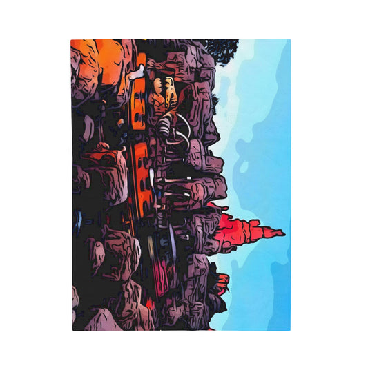Velveteen Plush Blanket Disneyland ~ Big Thunder Mountain Railroad