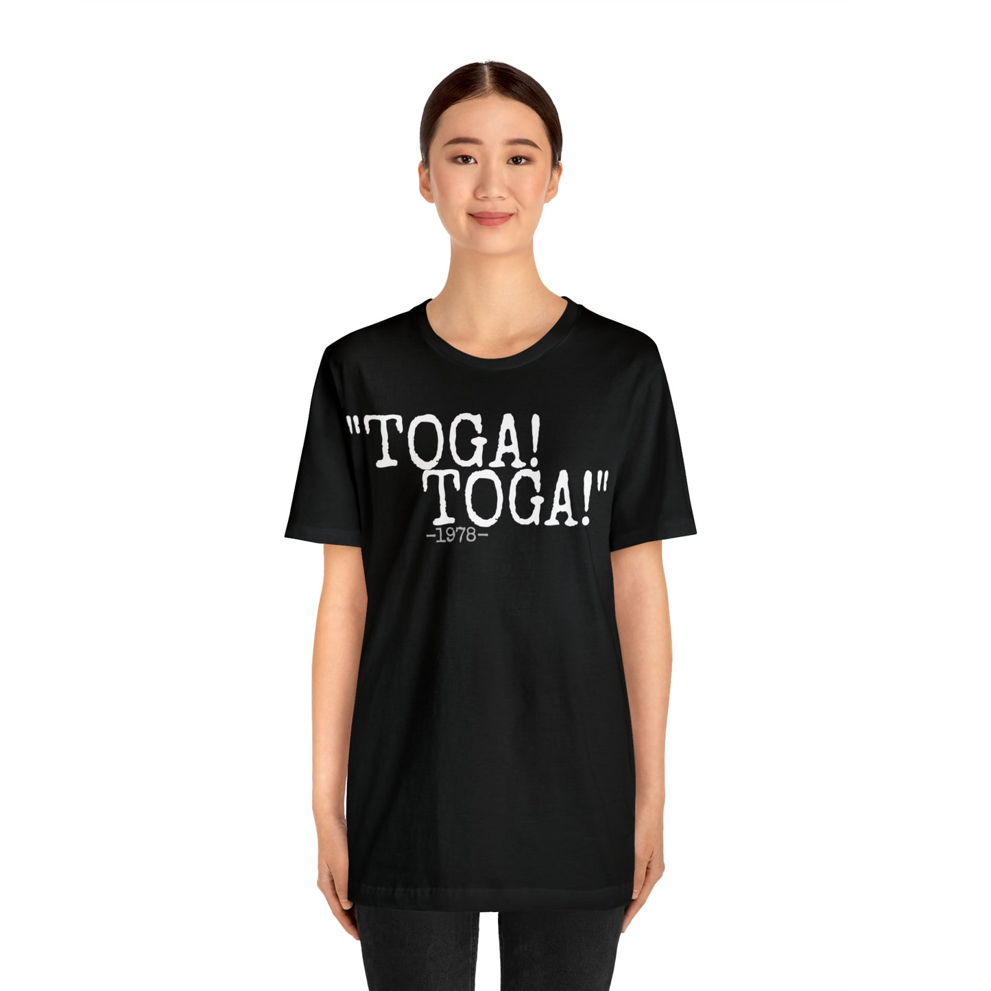 Unisex Jersey Short Sleeve Tee Animal House Movie 1978 Quote "Toga! Toga!
