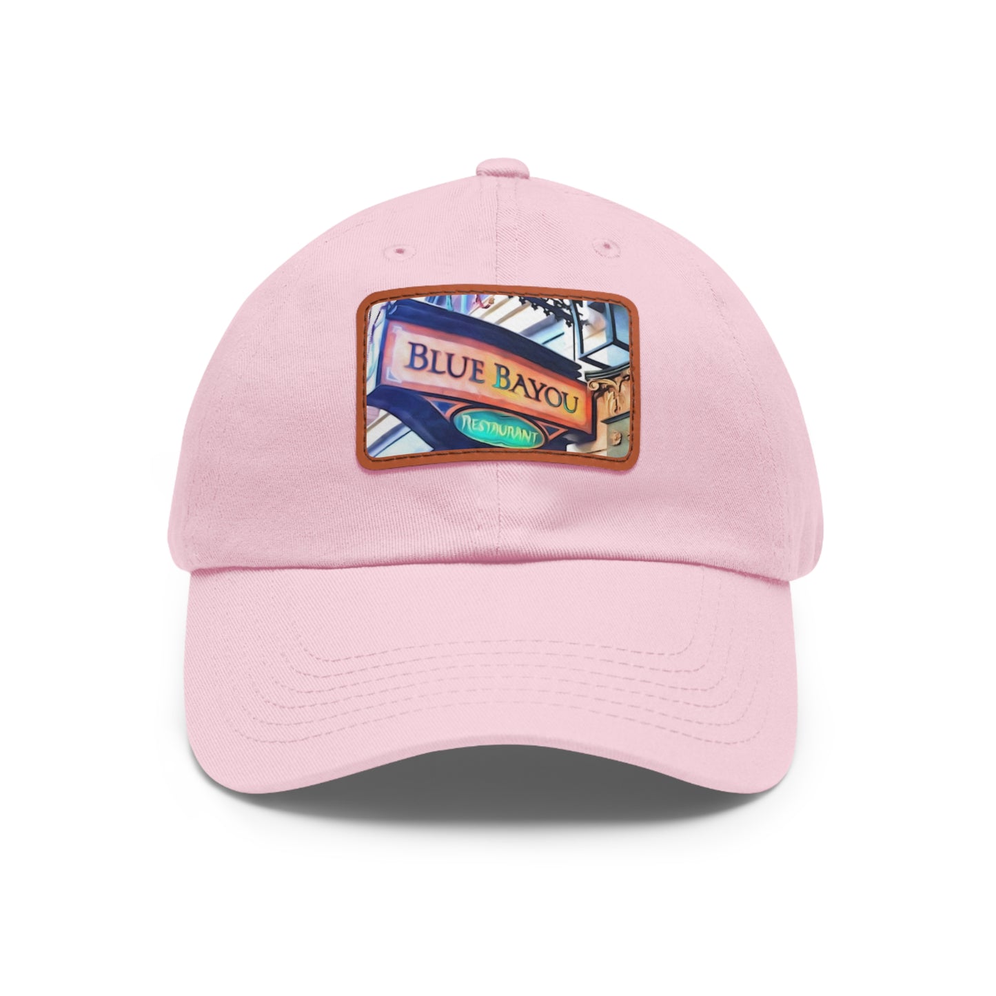 Dad Hat with Leather Patch (Rectangle) Painting of Disneyland Resort Blue Bayou