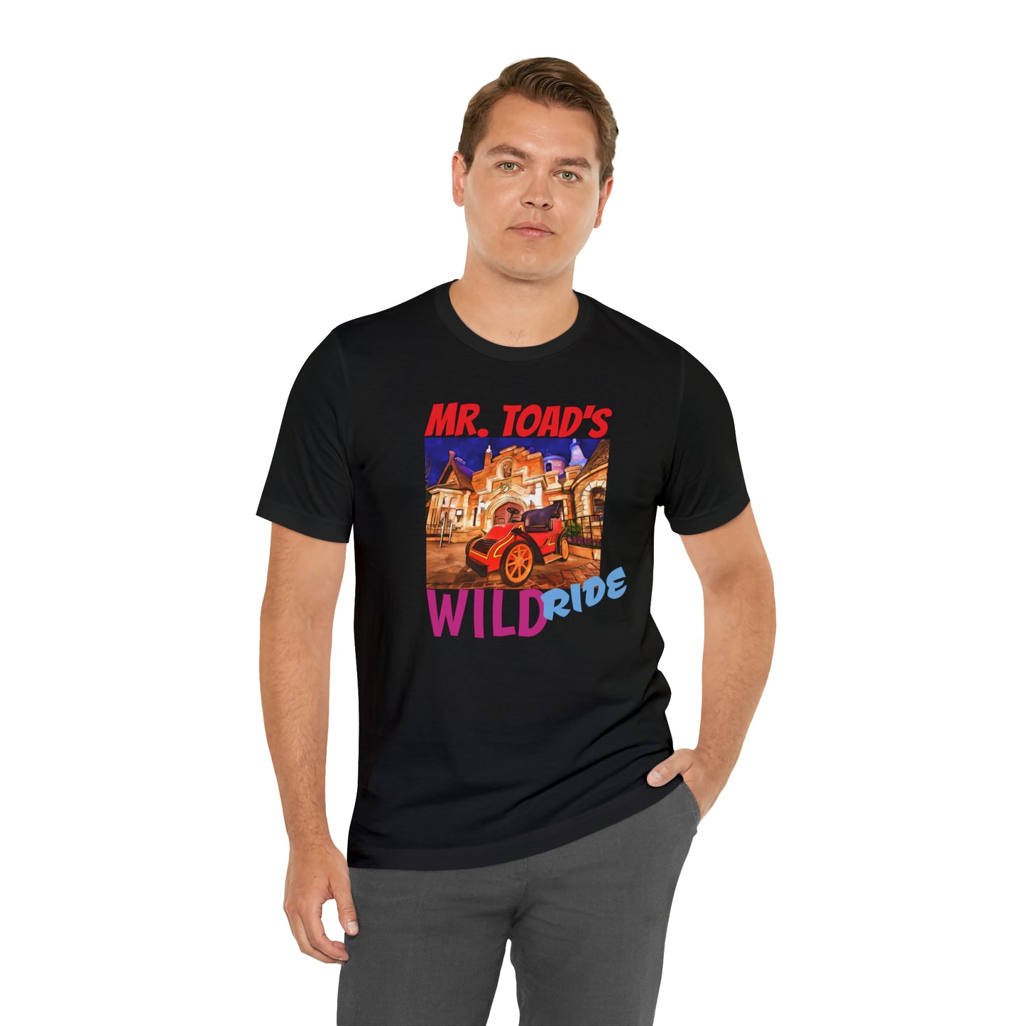 Unisex Jersey Short Sleeve Tee Painting of Disneyland ~MR. TOAD'S Wild ride