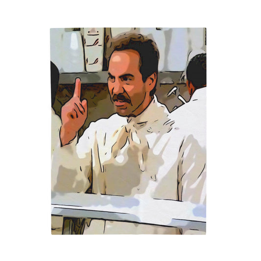Velveteen Plush Blanket ~painting of Seinfeld tv show ~ No Soup for you!