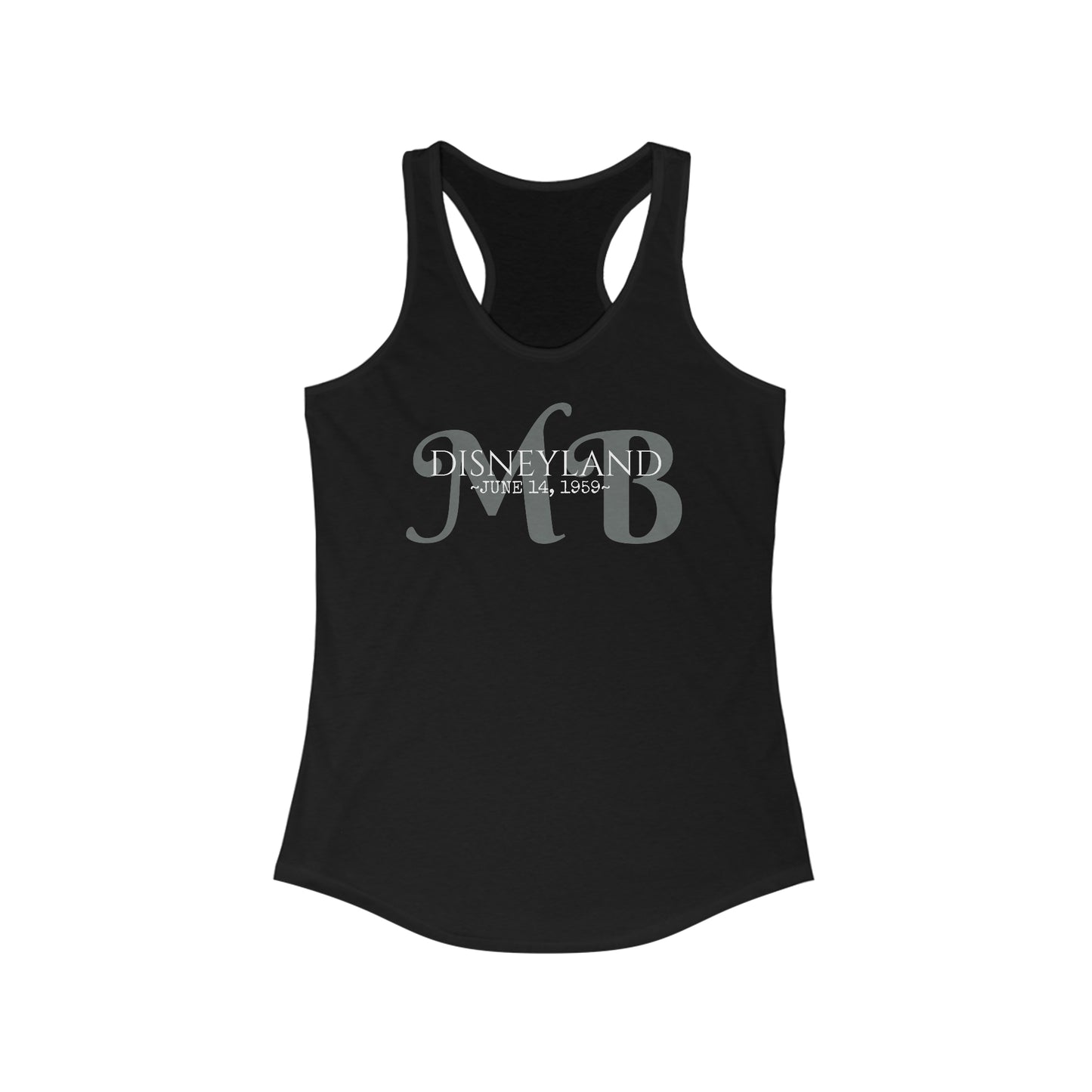 Women's Ideal racerback slim fit tank-top Disneyland Matterhorn Bobsled Open day