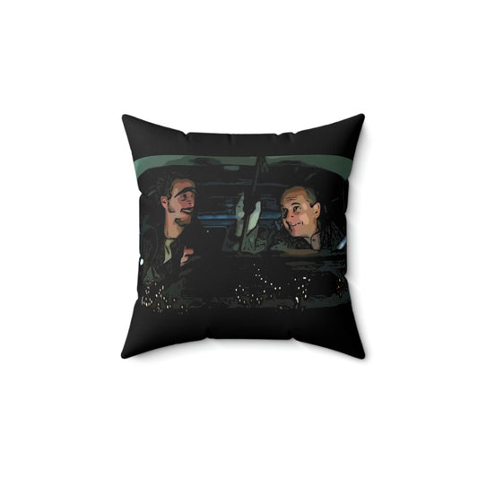 Spun Polyester Square Pillow ~Home Alone ~Crowbars Up~