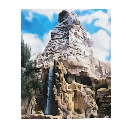 Velveteen Plush Blanket Disneyland Resort~ Matterhorn Bobsleds