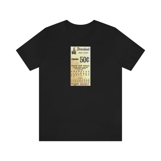 Unisex Jersey Short Sleeve Tee Disneyland vintage ticket stub - Parking