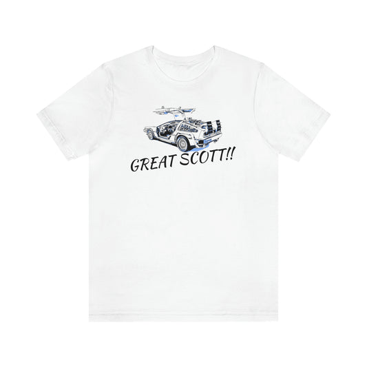 Unisex Jersey Short Sleeve Tee BACK TO THE Future " Great Scott!!"