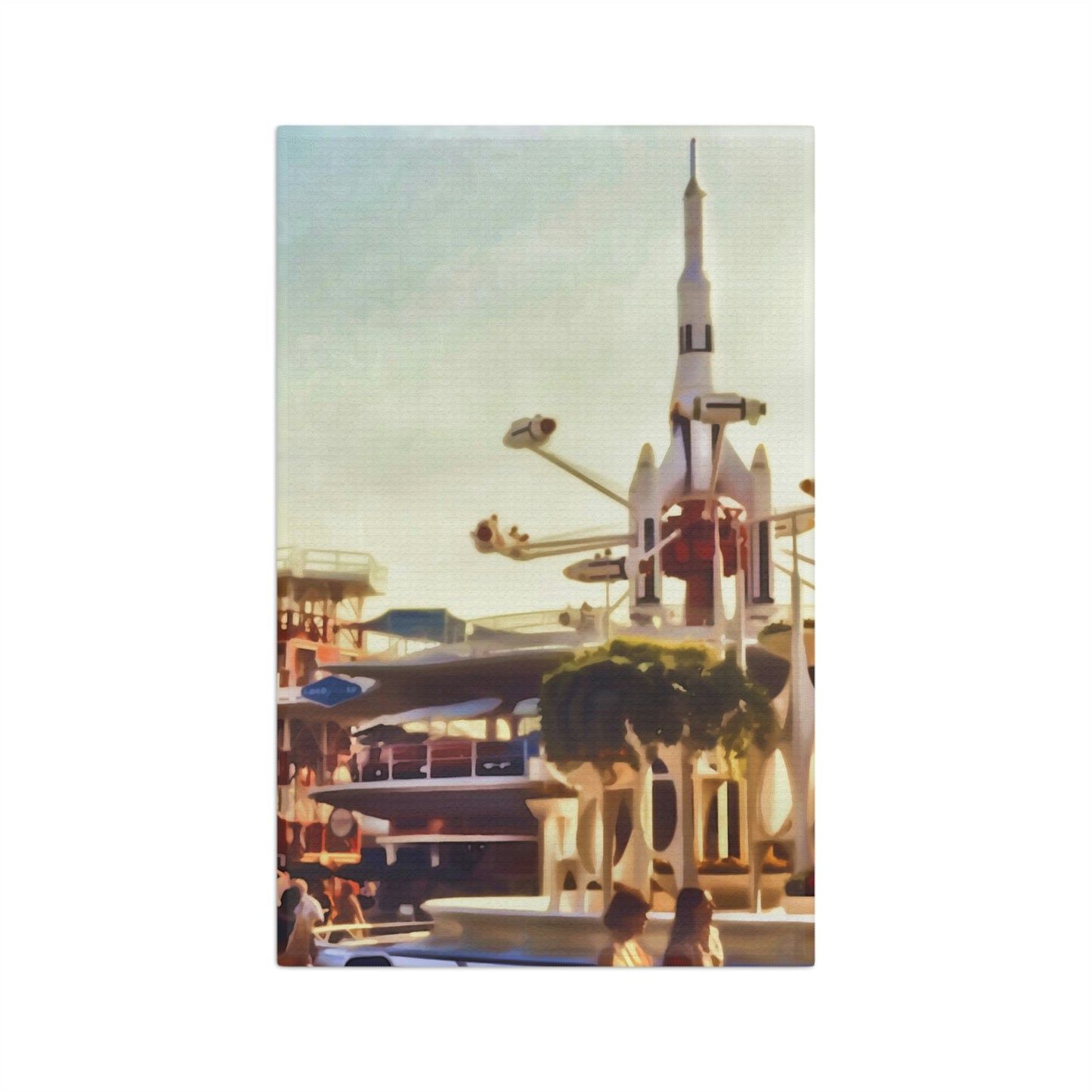 Soft Tea Towel Disneyland ~ Rocket Jets ~ Retro Ride