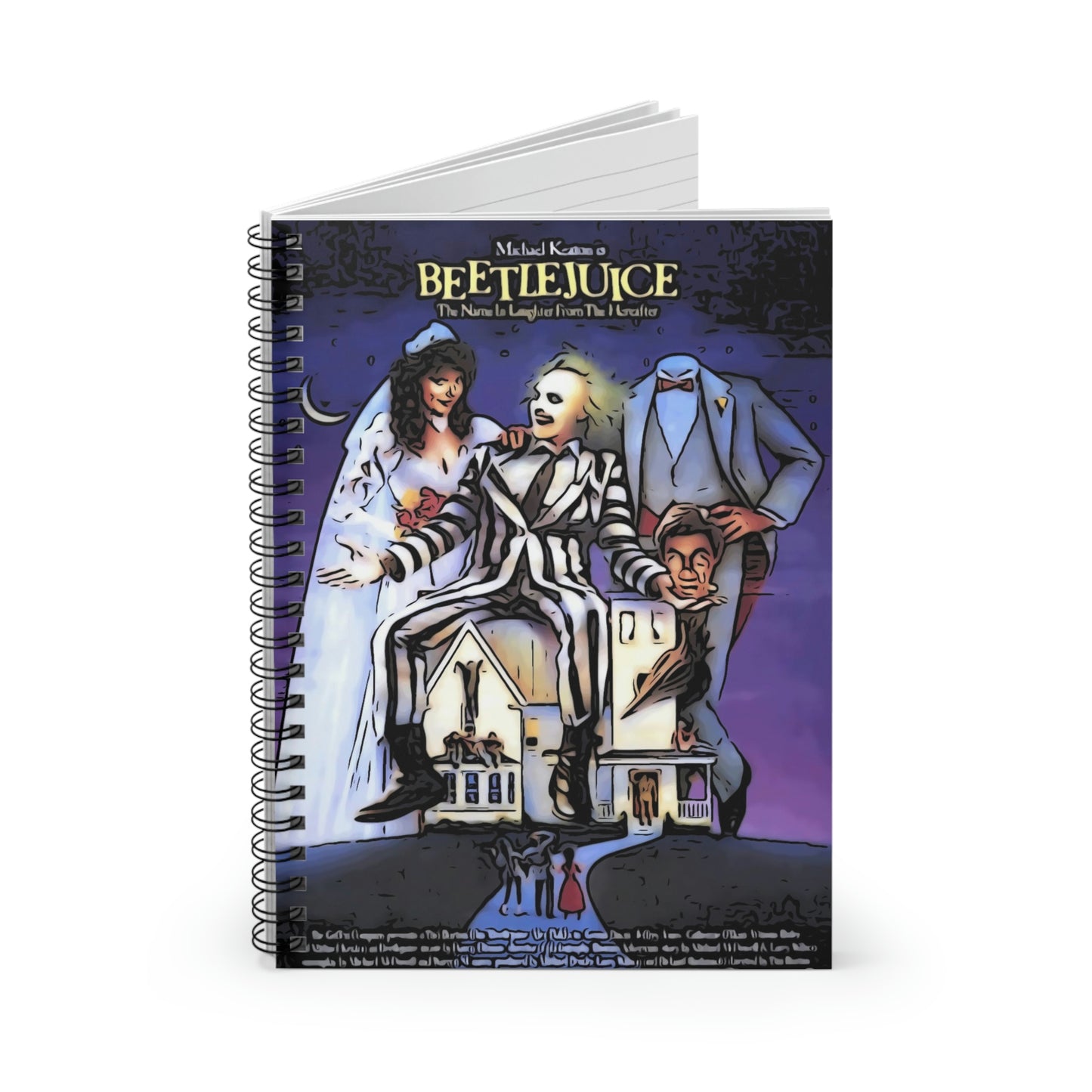 Spiral Notebook - Ruled Line Beetlejuice movie poster