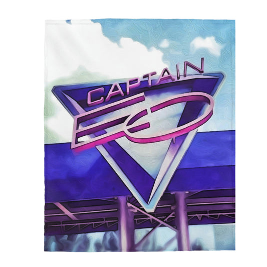 Velveteen Plush Blanket Disneyland ~ Captain EO