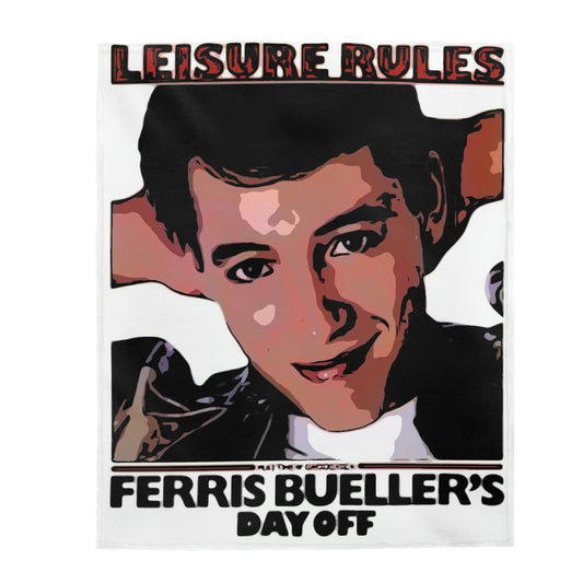Velveteen Plush Blanket Ferris Bueller's Movie Poster