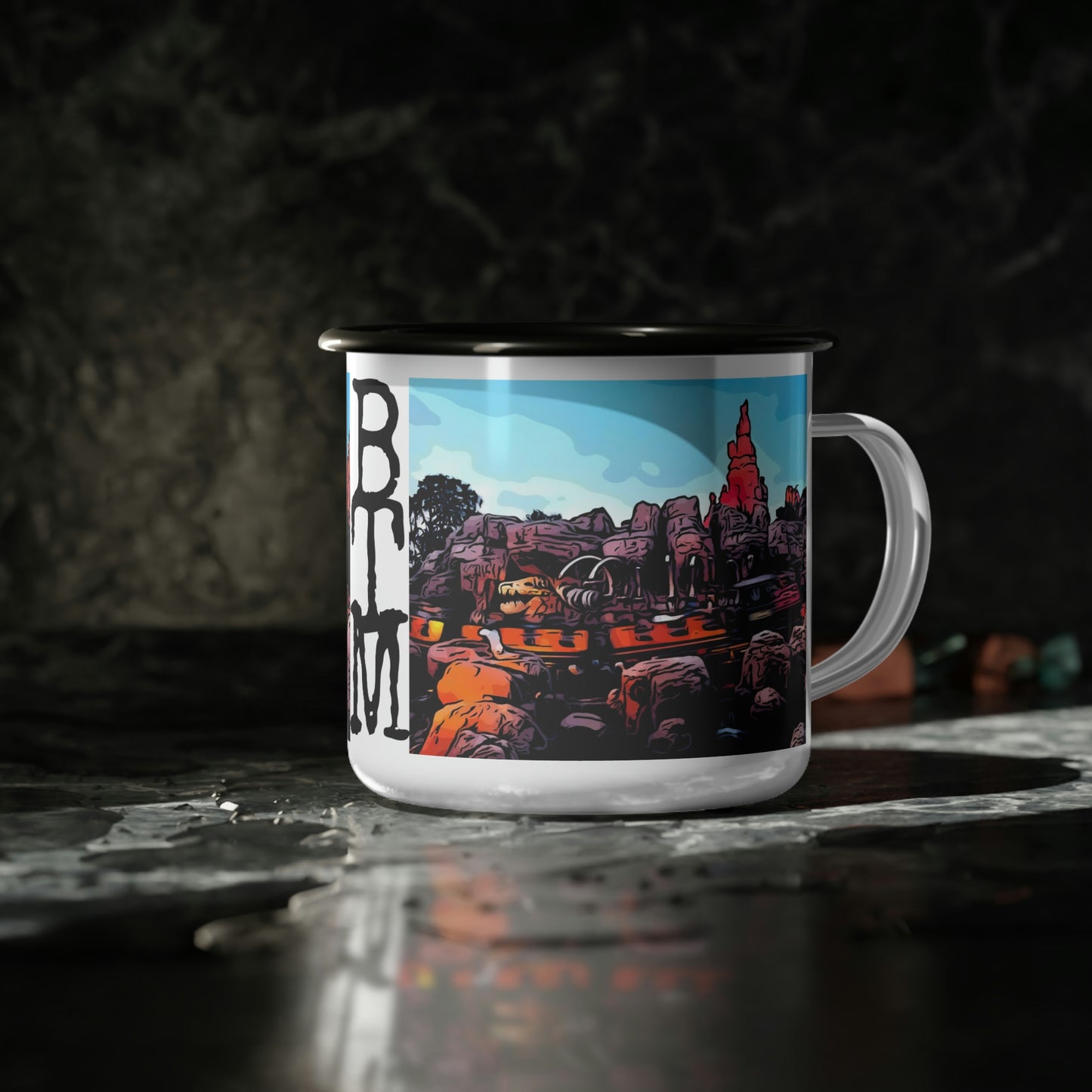 Enamel Camp Cup Disneyland ~Big Thunder Mountain Railroad~ BTM