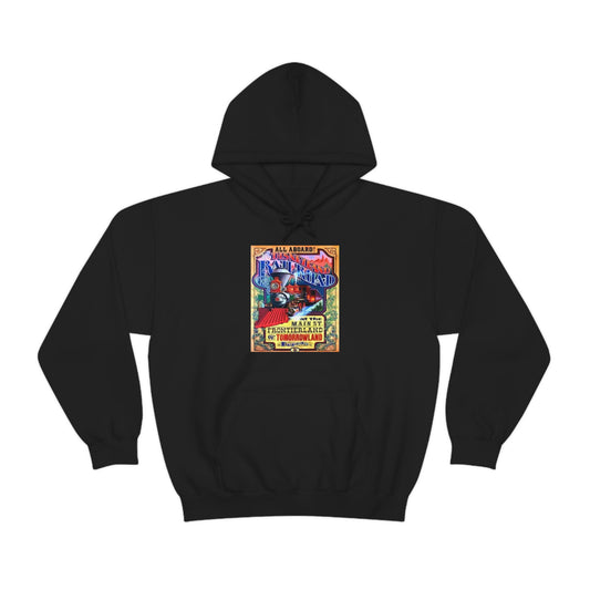 Unisex Heavy Blend Hooded Sweatshirt DISNEYLANDS RAILROAD VINTAGE Poster