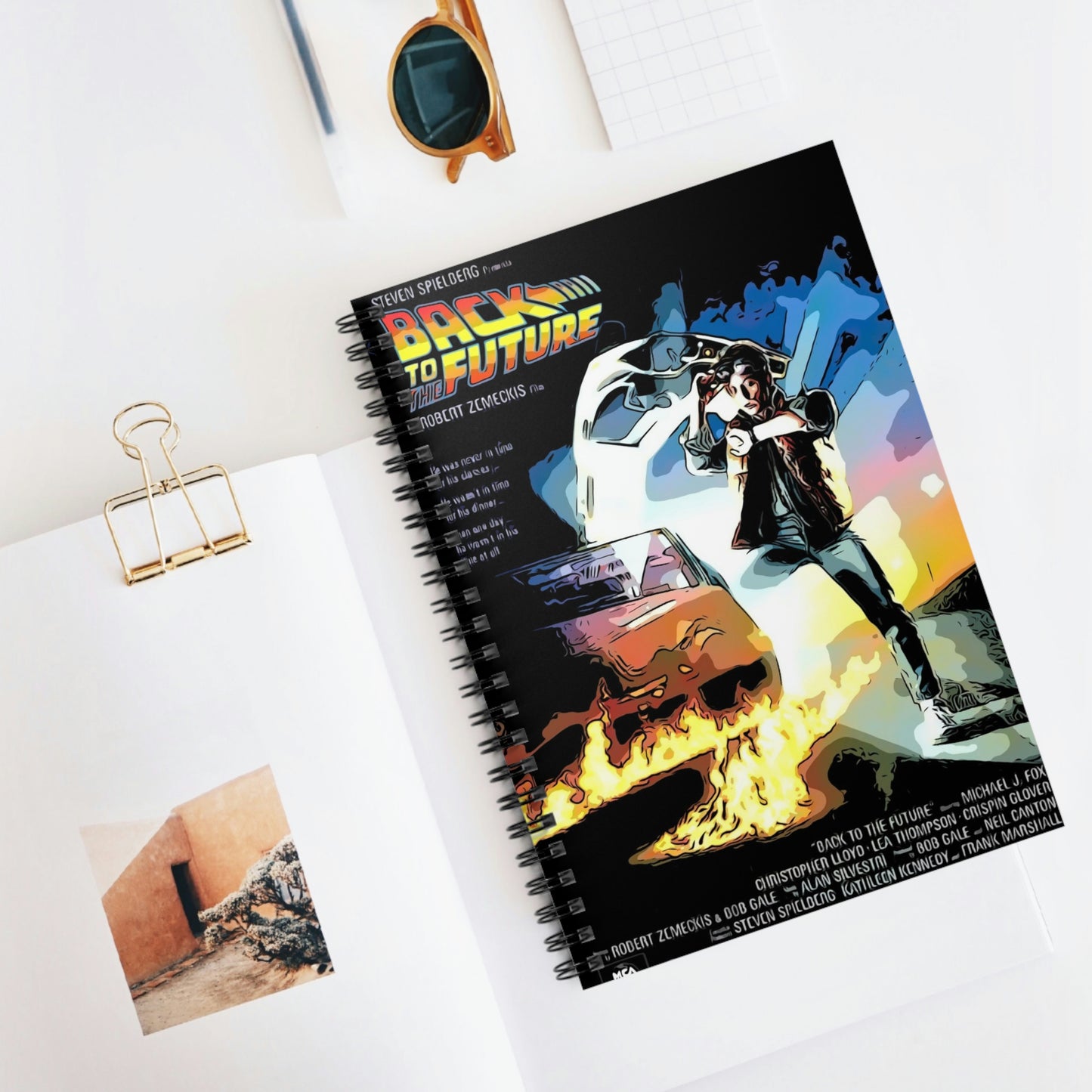 Spiral Notebook - Ruled Line Back to the Future movie poster