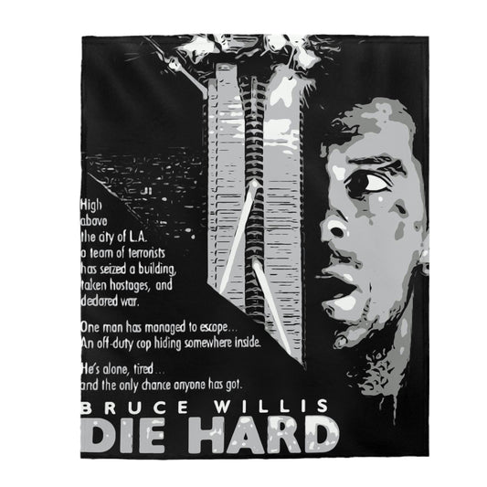 Velveteen Plush Blanket Die Hard Movie Poster