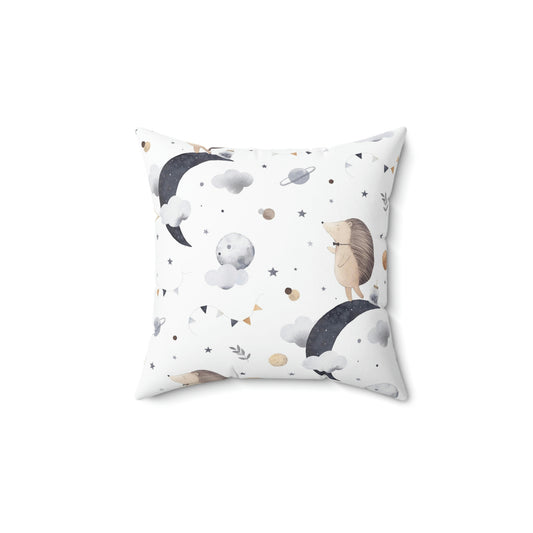 Spun Polyester Square Pillow Watercolor background with reaching for stars