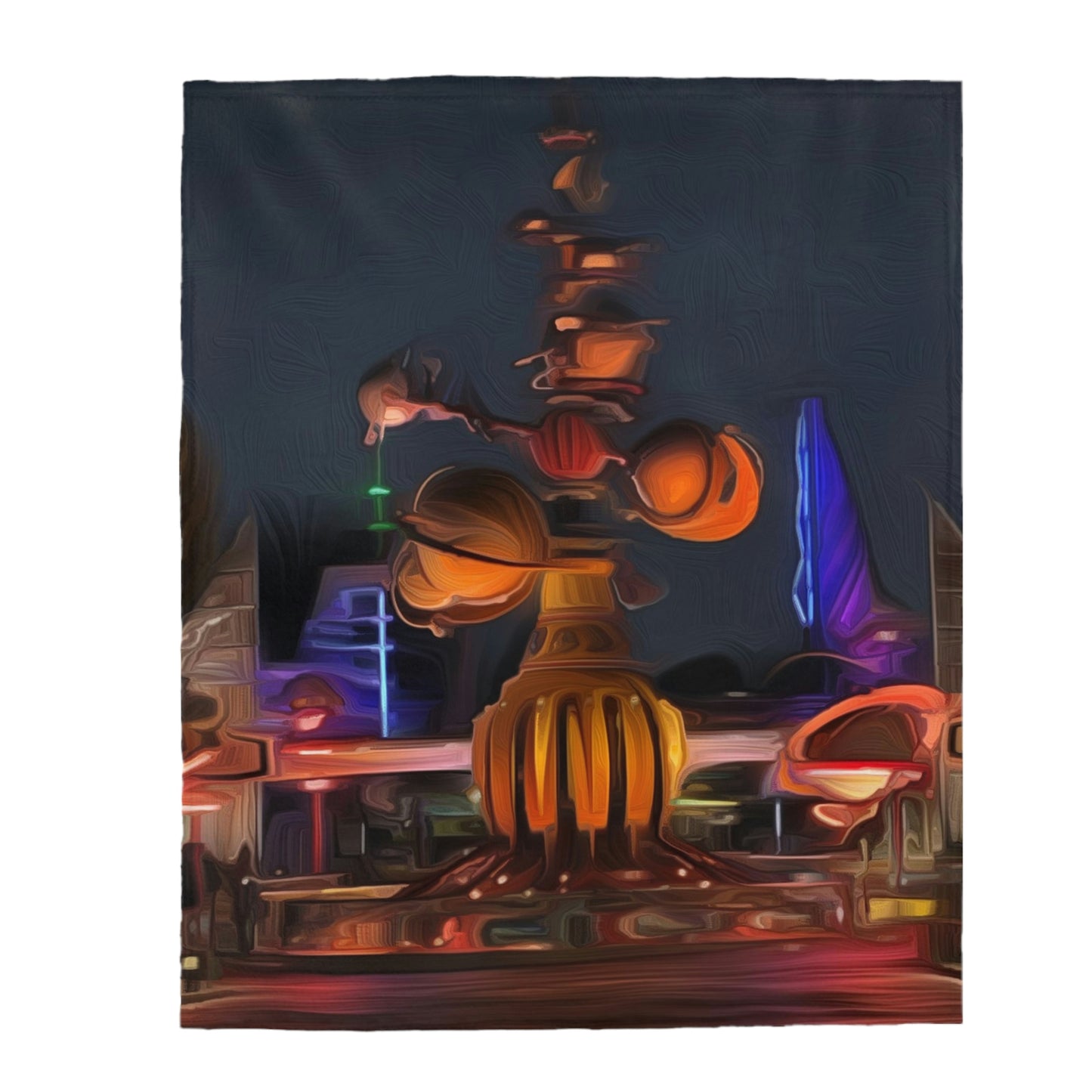 Velveteen Plush Blanket Disneyland ~ Astro Orbiter