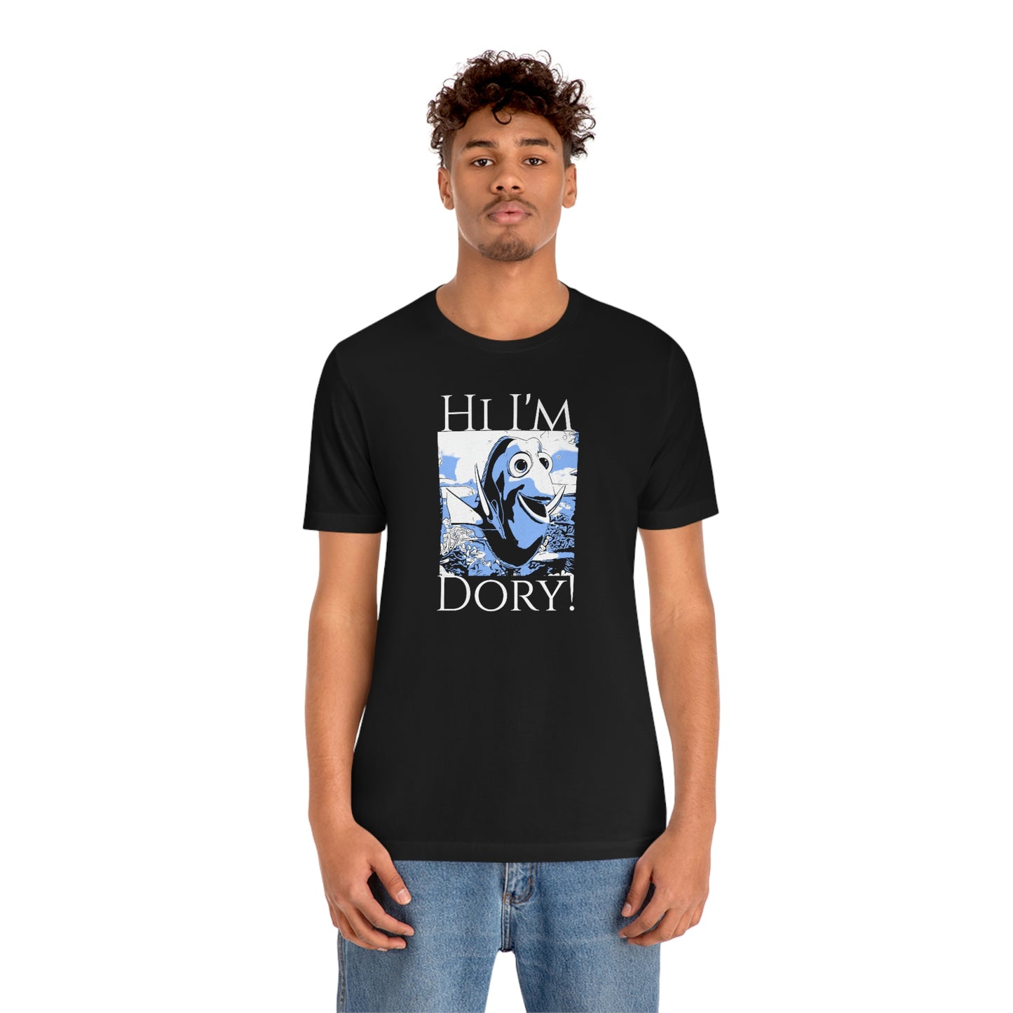 Unisex Jersey Short Sleeve Tee Finding Nemo - Hi i'm dory!