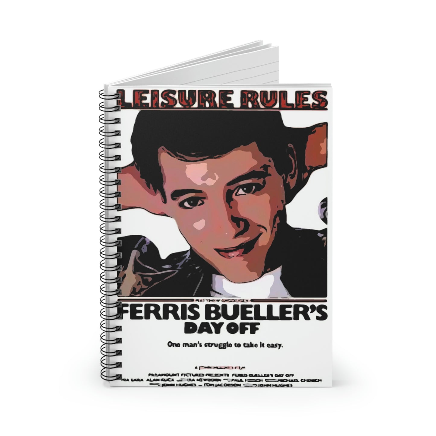 Spiral Notebook - Ruled Line Ferris Bueller's Day Off movie poster