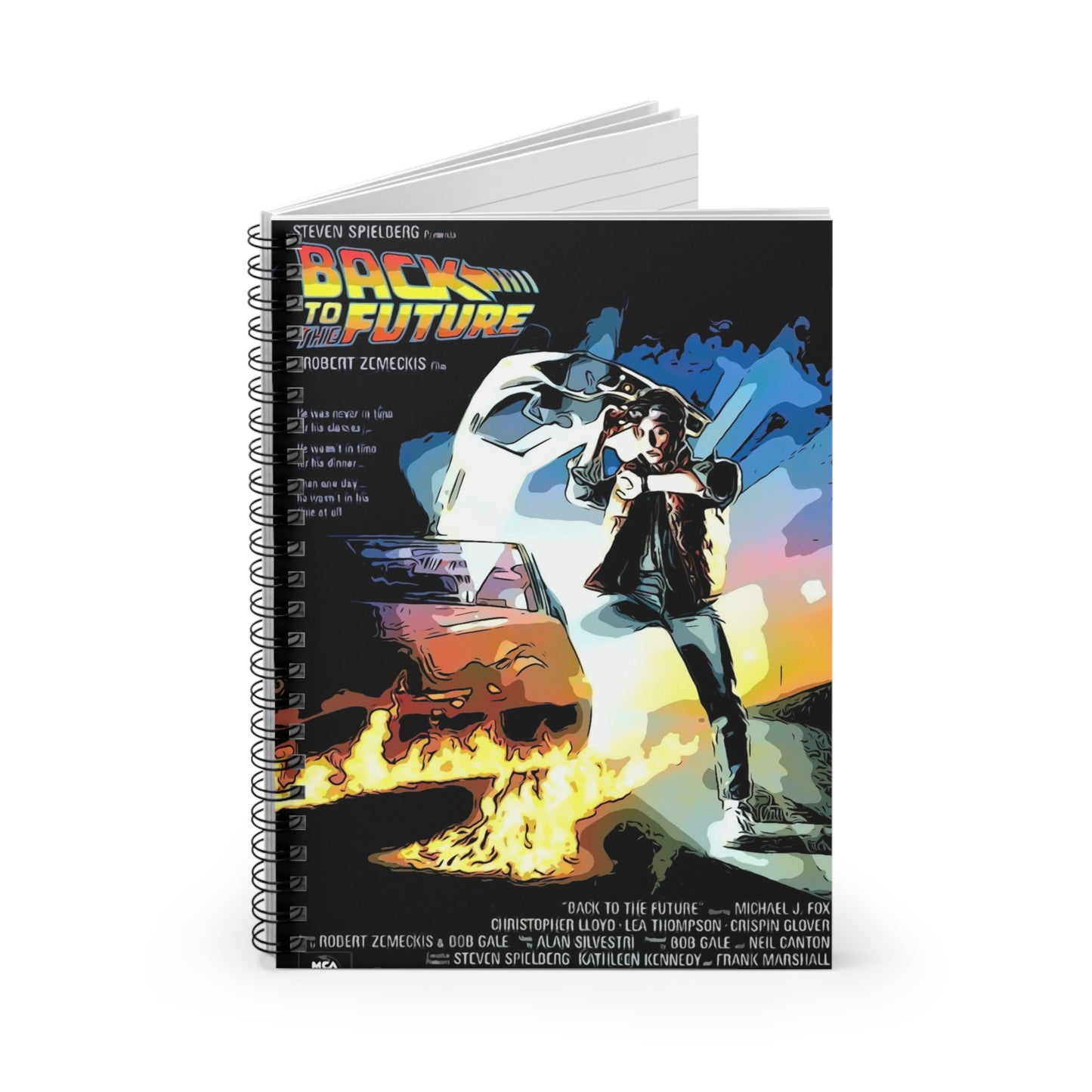 Spiral Notebook - Ruled Line Back to the Future movie poster