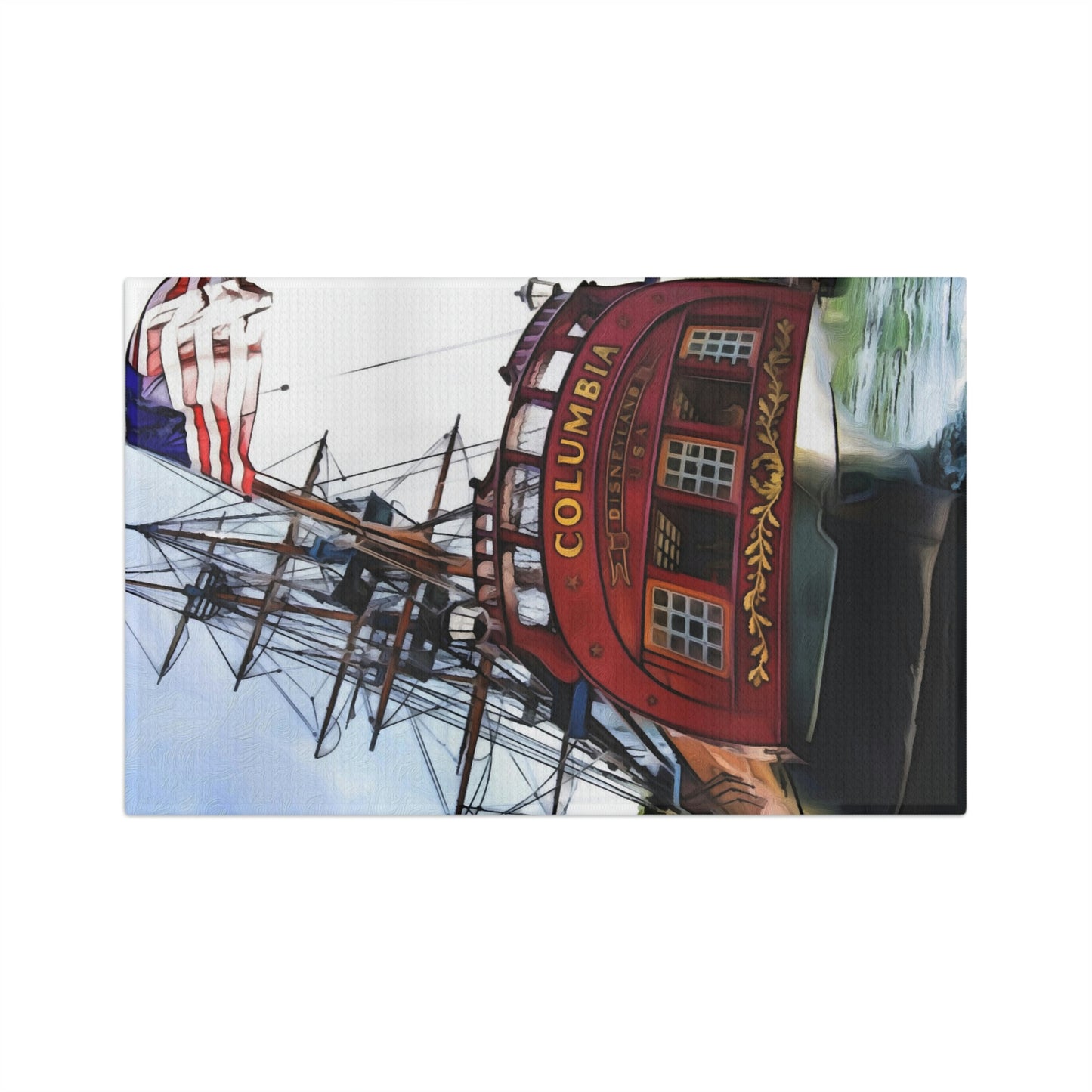 Soft Tea Towel Disneyland ~ Sailing Ship Colombia ~ Ride