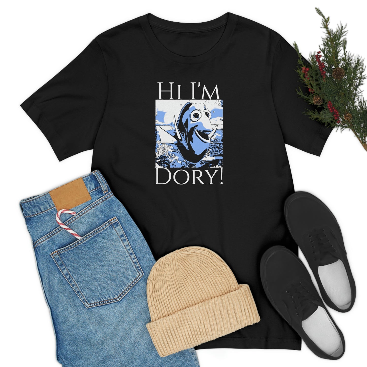 Unisex Jersey Short Sleeve Tee Finding Nemo - Hi i'm dory!