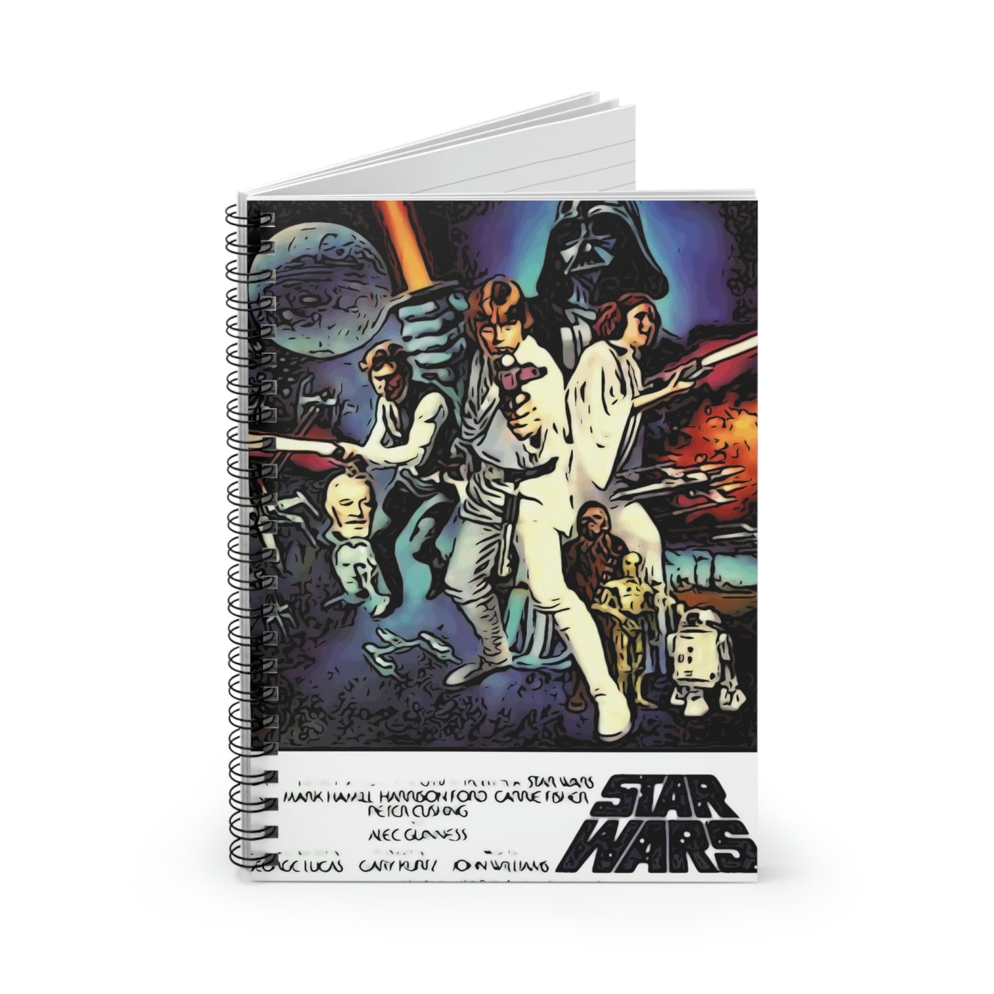 Spiral Notebook - Ruled Line Star Wars movie poster