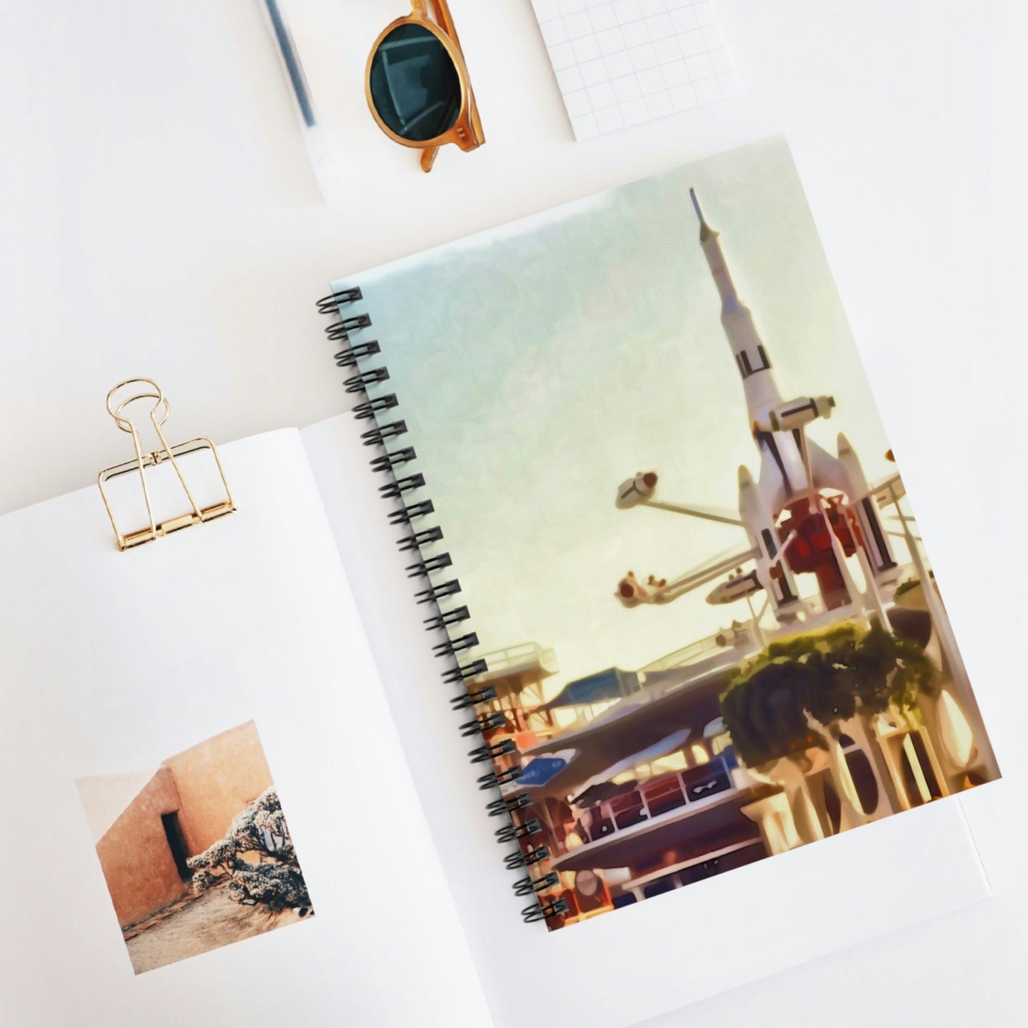 Spiral Notebook - Disneyland Rockets Jets Retro
