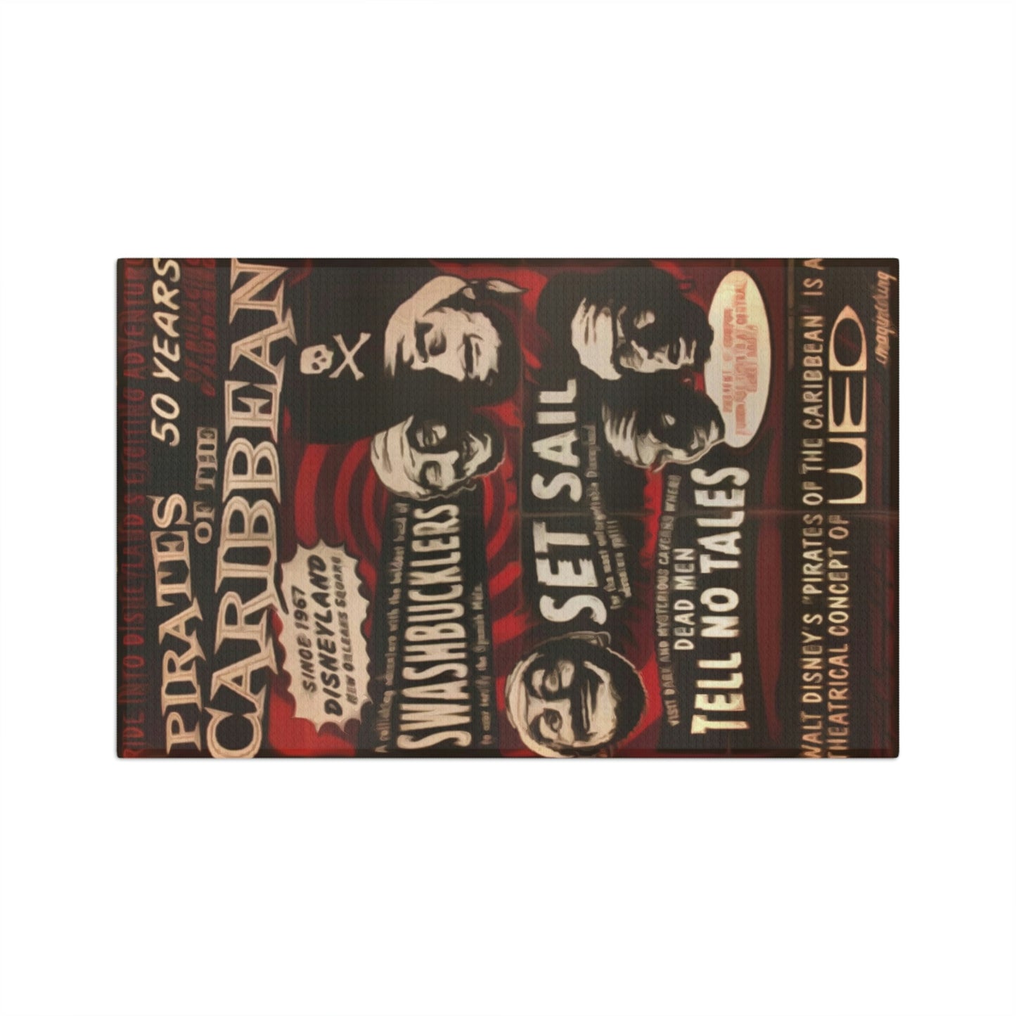 Soft Tea Towel Pirates of the Caribbean ~ Ride ~ Poster