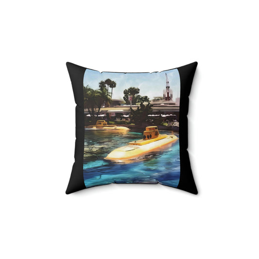 Spun Polyester Square Pillow Disneyland ~Submarine Voyage~