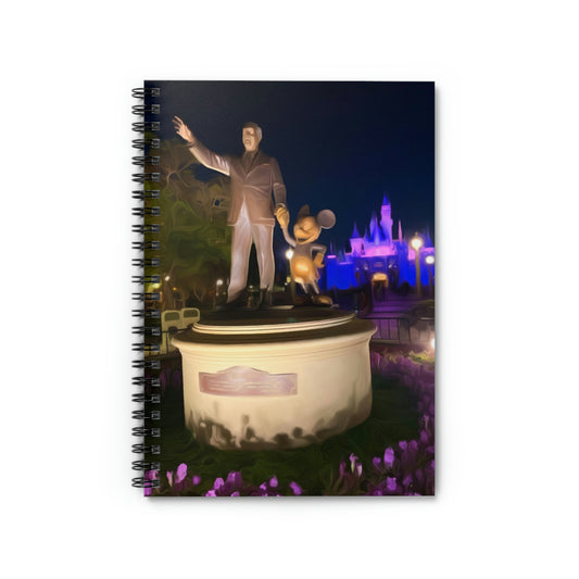 Spiral Notebook - Disneyland Walt & mickey Statue