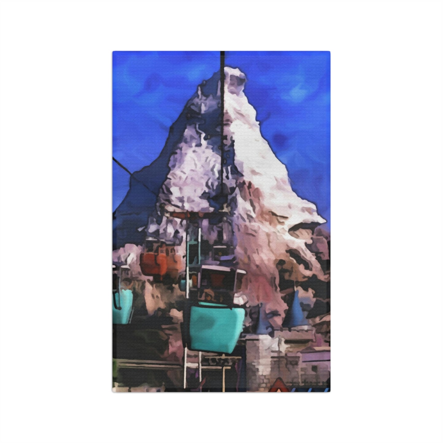 Soft Tea Towel Disneyland ~ Sky Buckets ~ Matterhorn Mountain ~ ride