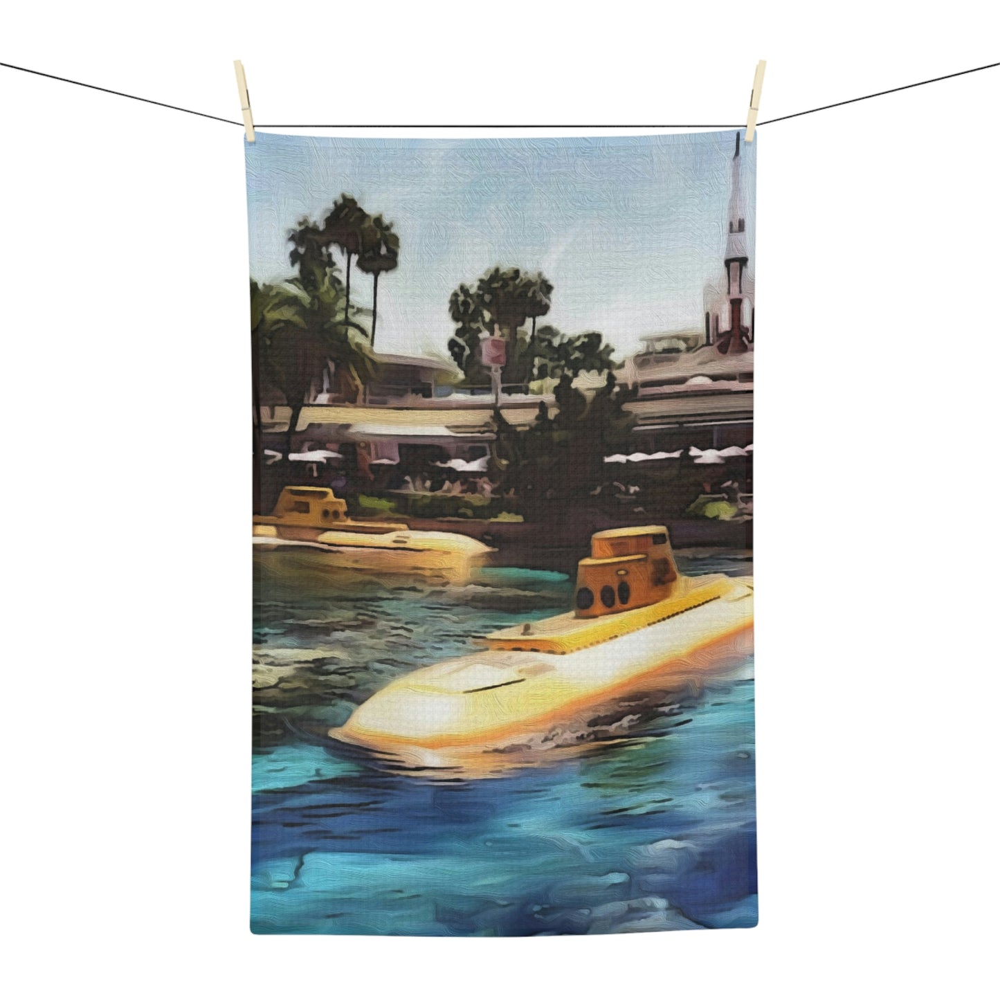 Soft Tea Towel Disneyland ~ Submarine Voyage ~ Retro Ride