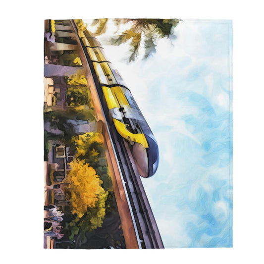 Velveteen Plush Blanket Disneyland Resort~ Monorail