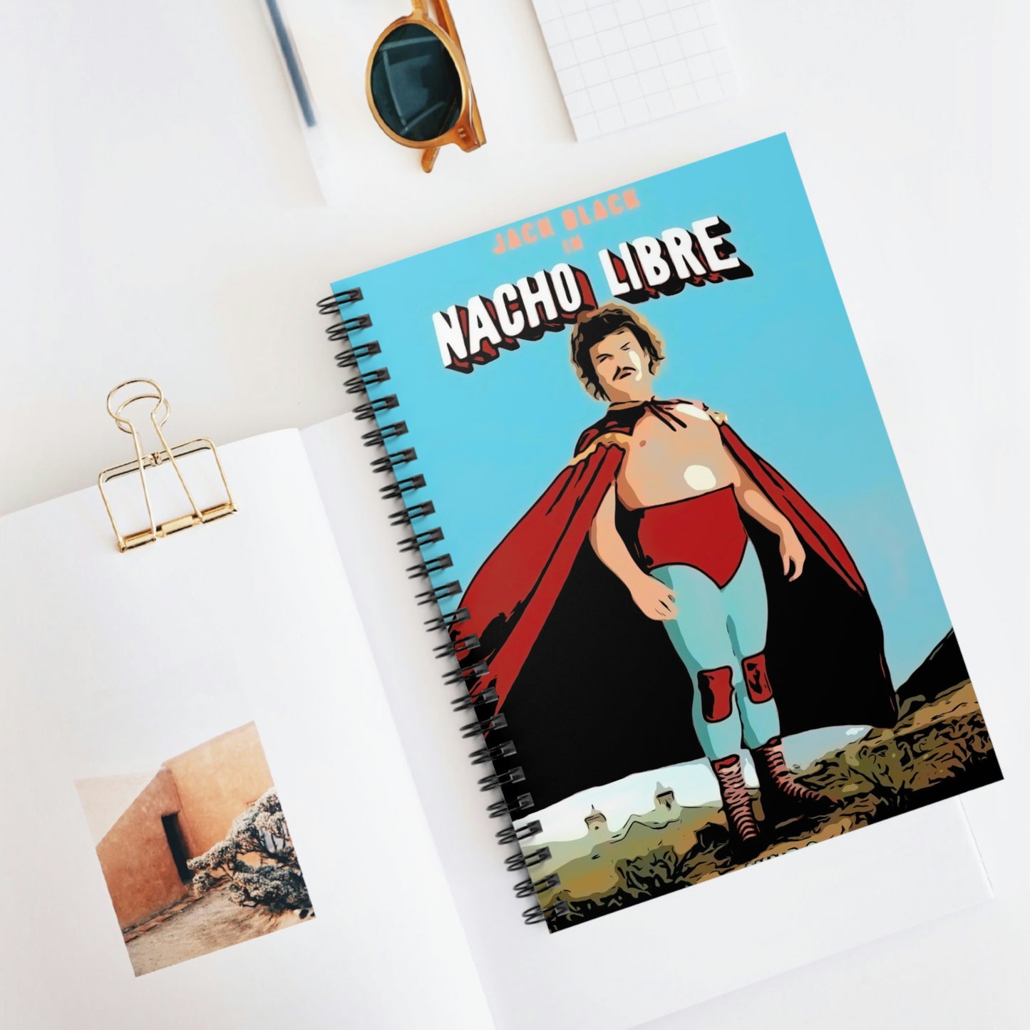 Spiral Notebook - Ruled Line Nacho Libre movie poster