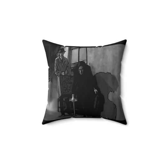 Spun Polyester Square Pillow ~Young Frankenstein ~ Walk this way~