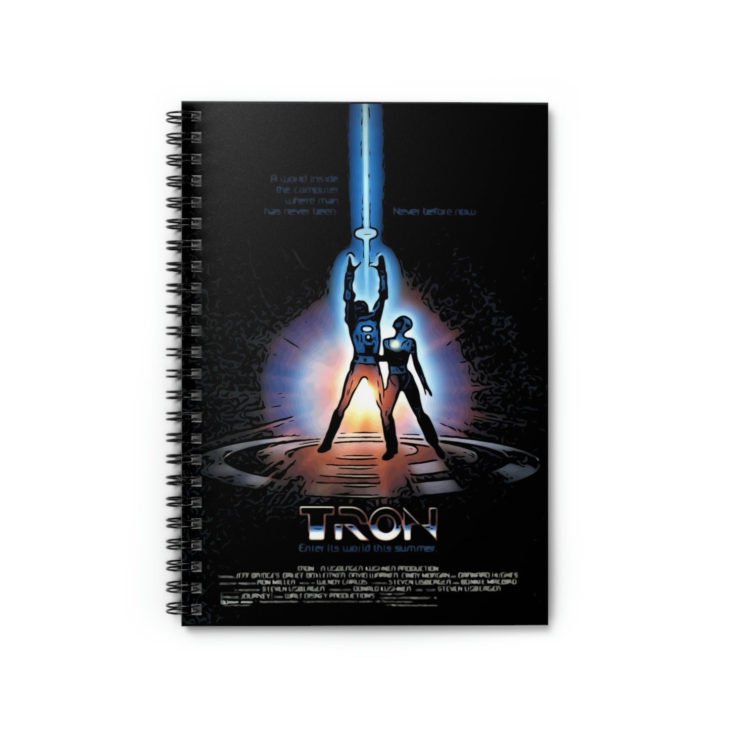 Spiral Notebook - Ruled Line Tron movie poster