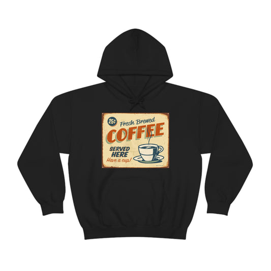 Unisex Heavy Blend™ Hooded Sweatshirt Vintage metal sign - Fresh Brewed