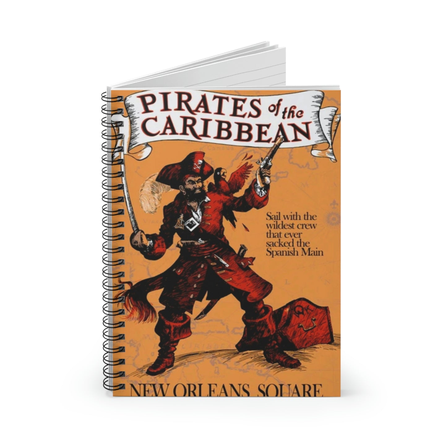 Spiral Notebook - Disneyland Pirates of the Caribbean Poster