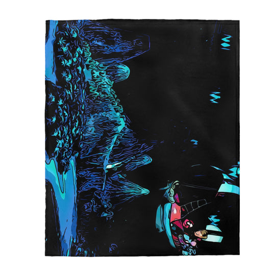 Velveteen Plush Blanket Disneyland ~ Peter Pan Flight Dark Ride