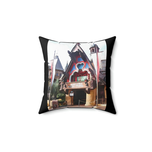 Spun Polyester Square Pillow Disneyland ~Pinocchio's Daring Journey ~ride