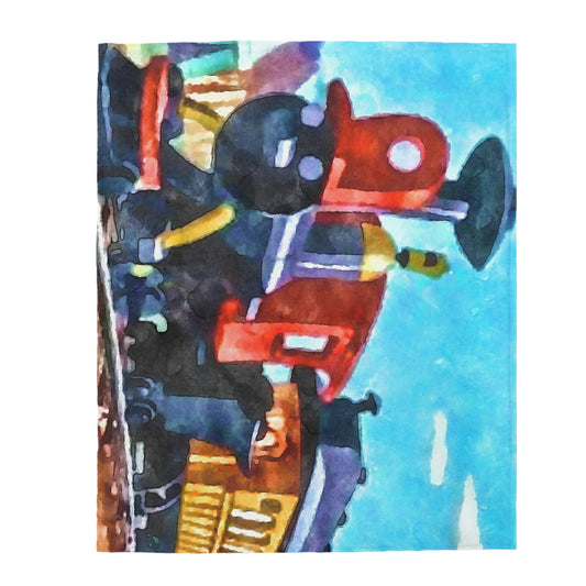 Velveteen Plush Blanket Disneyland ~ Casey Jr. Train