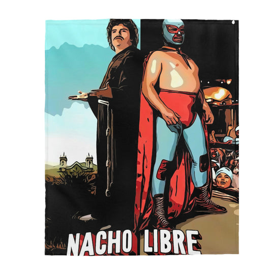 Velveteen Plush Blanket Nacho Libre Movie Poster