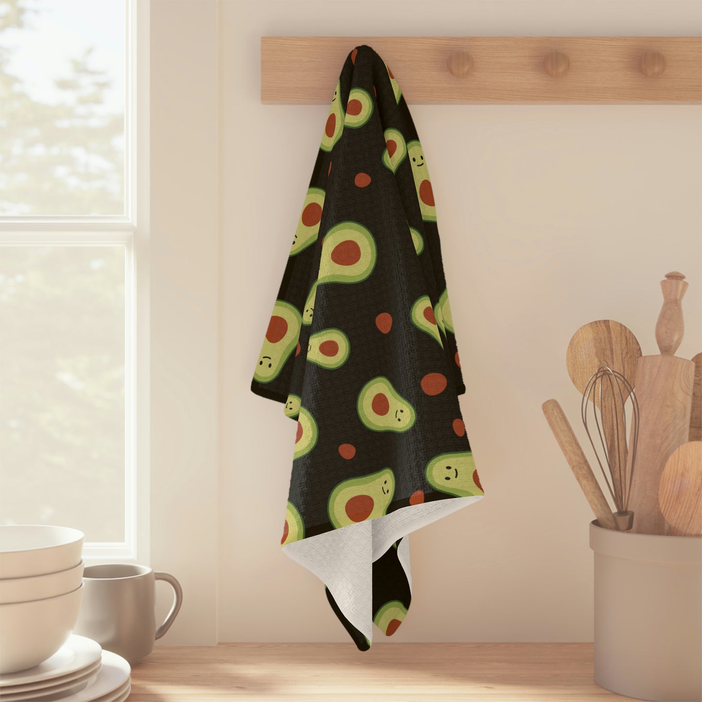 Soft Tea Towel ~ Happy Avocados ~