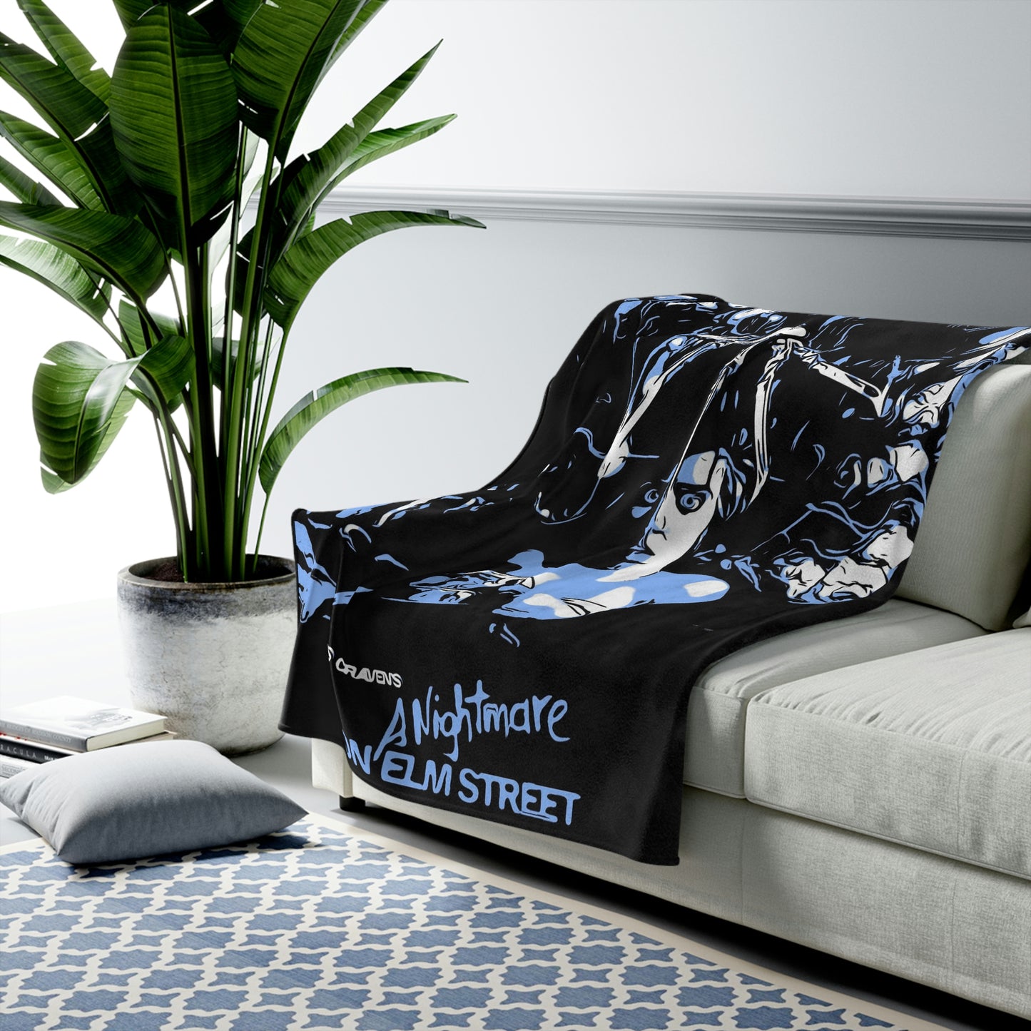 Velveteen Plush Blanket A Nightmare on Elm street Movie Poster