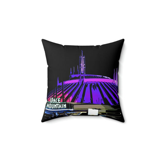 Spun Polyester Square Pillow Disneyland ~Space Mountain~ Ride