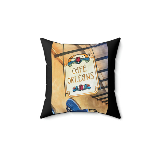 Spun Polyester Square Pillow Disneyland ~Cafe Orleans~ Restaurant