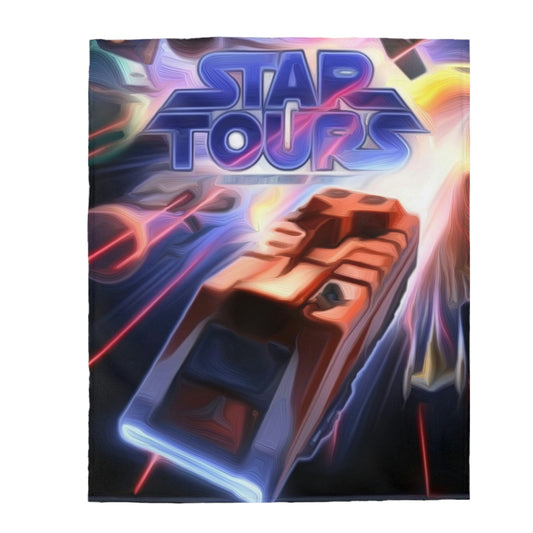 Velveteen Plush Blanket Disneyland ~ Star Tours