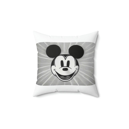 Spun Polyester Square Pillow Disney ~Mickey Mouse ~